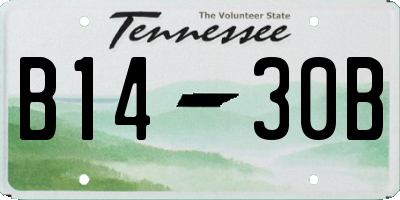 TN license plate B1430B