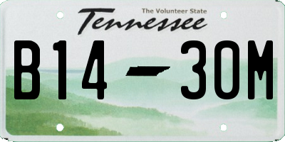 TN license plate B1430M