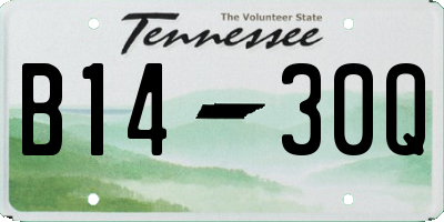 TN license plate B1430Q