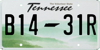 TN license plate B1431R