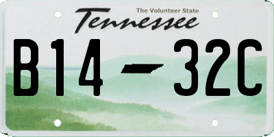 TN license plate B1432C