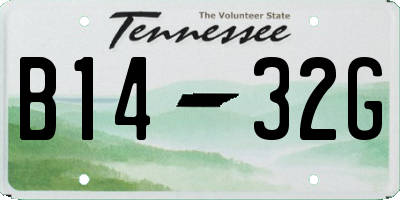 TN license plate B1432G