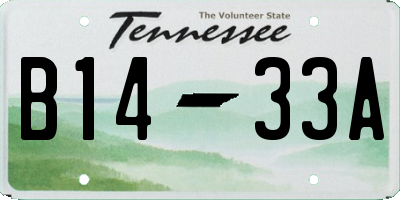 TN license plate B1433A