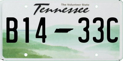 TN license plate B1433C
