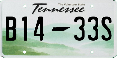 TN license plate B1433S