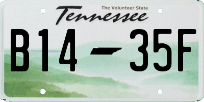TN license plate B1435F