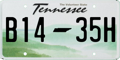 TN license plate B1435H