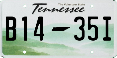 TN license plate B1435I
