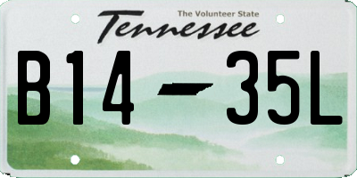 TN license plate B1435L