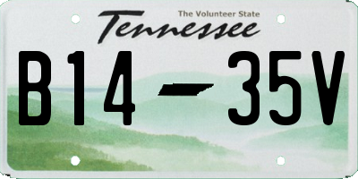 TN license plate B1435V