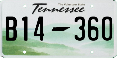 TN license plate B1436O