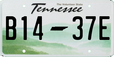 TN license plate B1437E