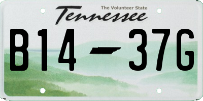 TN license plate B1437G