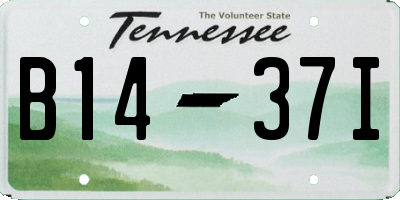 TN license plate B1437I