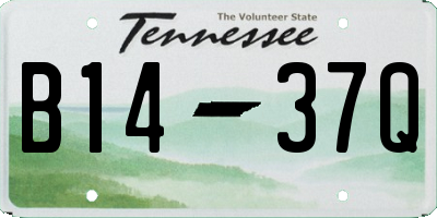 TN license plate B1437Q