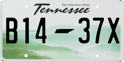 TN license plate B1437X