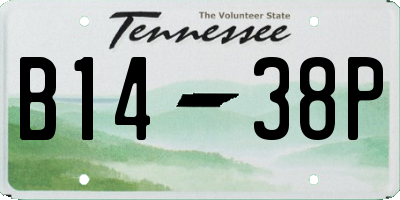 TN license plate B1438P