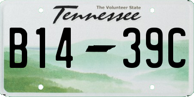 TN license plate B1439C