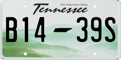 TN license plate B1439S