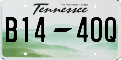 TN license plate B1440Q