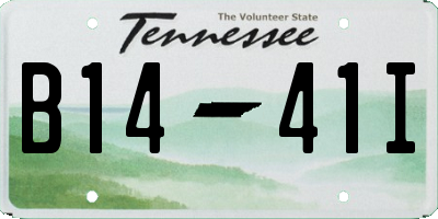 TN license plate B1441I
