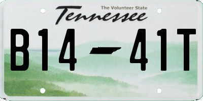 TN license plate B1441T