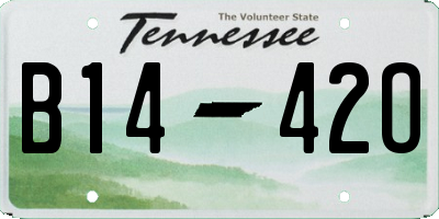 TN license plate B1442O
