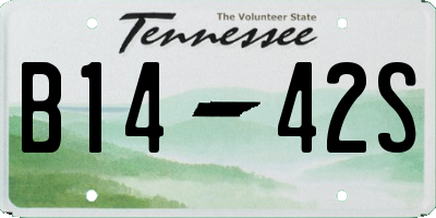 TN license plate B1442S