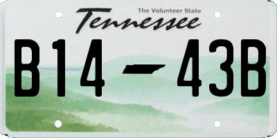 TN license plate B1443B