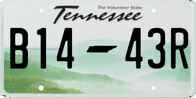 TN license plate B1443R
