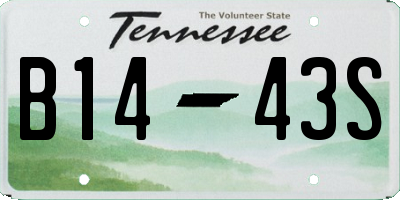 TN license plate B1443S