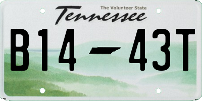TN license plate B1443T