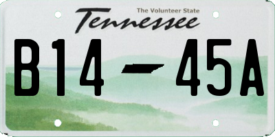 TN license plate B1445A