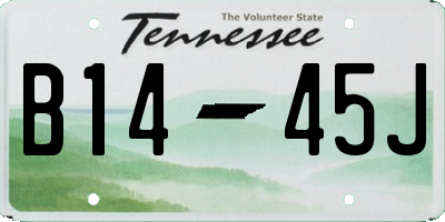 TN license plate B1445J