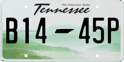 TN license plate B1445P