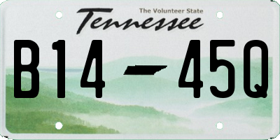 TN license plate B1445Q