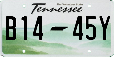 TN license plate B1445Y