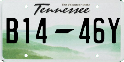 TN license plate B1446Y
