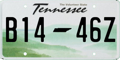 TN license plate B1446Z