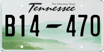 TN license plate B1447O