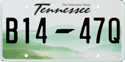 TN license plate B1447Q