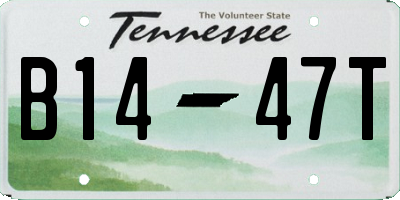TN license plate B1447T