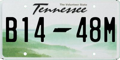 TN license plate B1448M