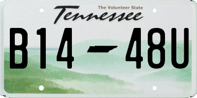 TN license plate B1448U