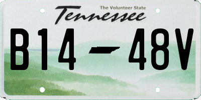 TN license plate B1448V