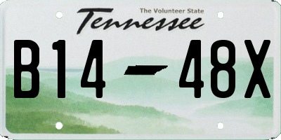 TN license plate B1448X