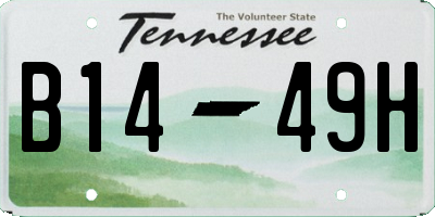 TN license plate B1449H