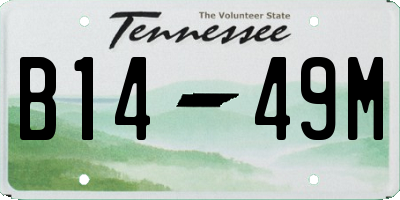 TN license plate B1449M