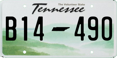 TN license plate B1449O