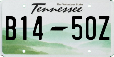TN license plate B1450Z